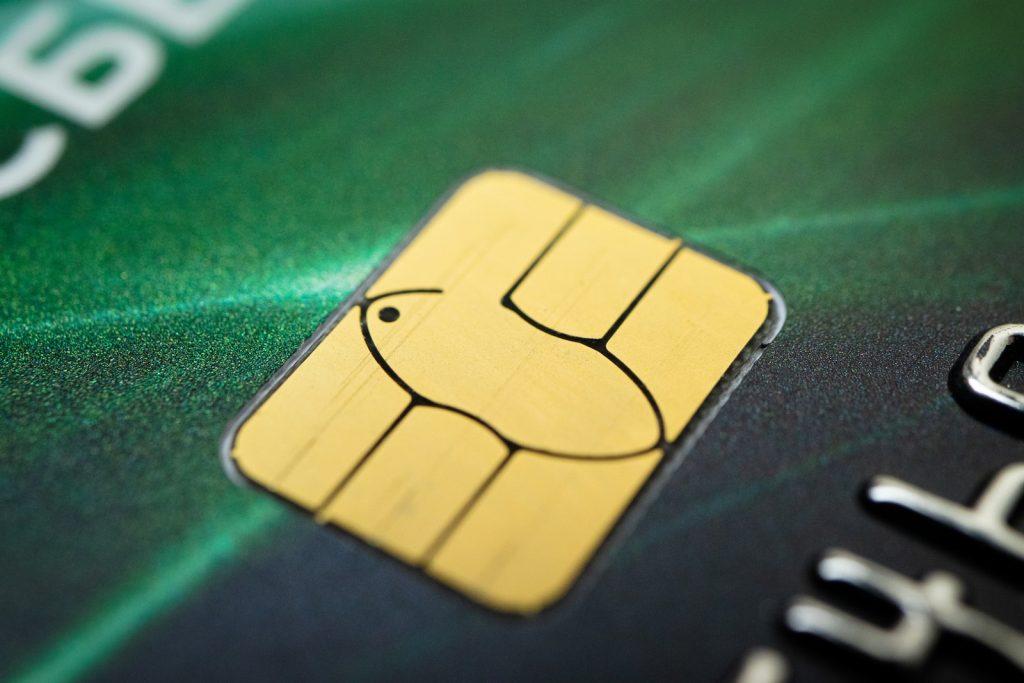 a close up of a credit card